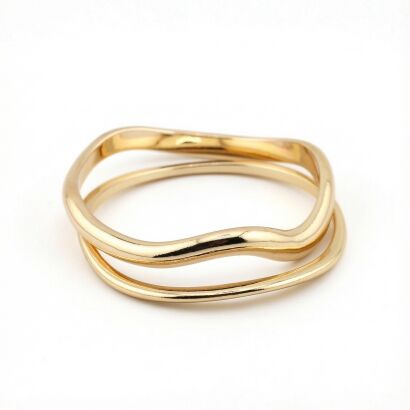 Zestaw Bransoletek "Płynne Złoto" – Organiczny Duet w Stylu Modern