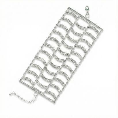 Bransoletka "Kryształowa Fala" – Wieczorowy Blask w Stylu Glamour