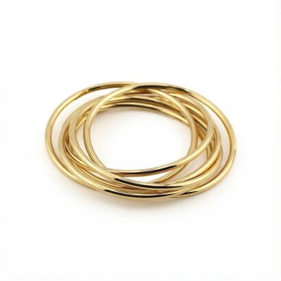 Bransoletki "Złocista Aura" – Zestaw 6 Klasycznych Obręczy